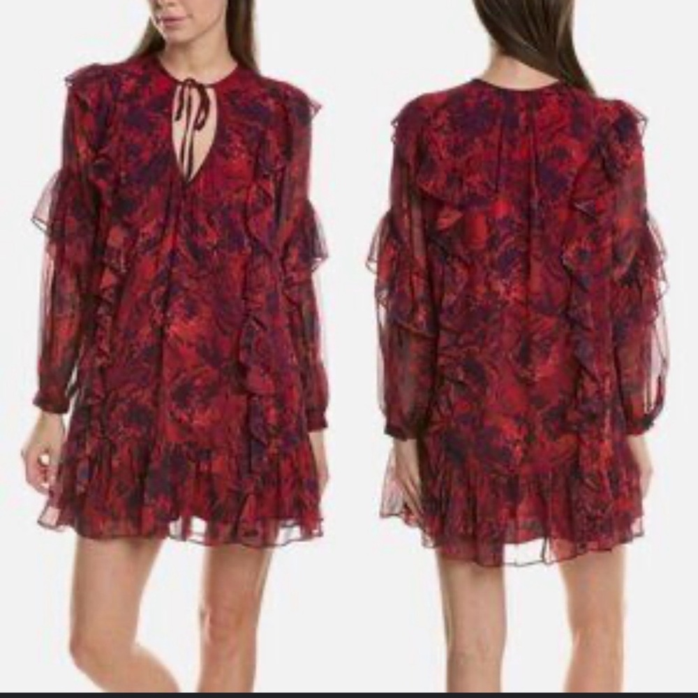 Cinq à Sept Dark Red Dress Size 8